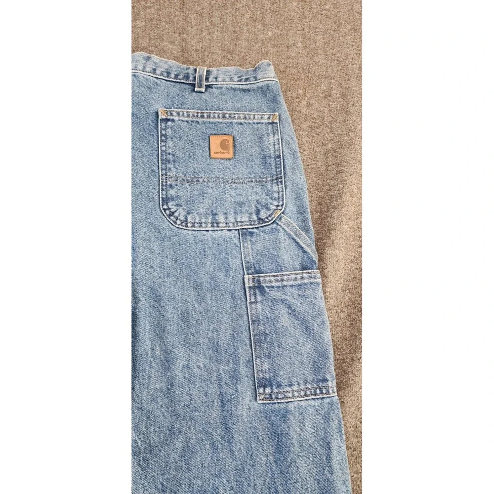 Carhartt Jeans Men's 40x32 Stonewash Dungaree Carpenter Original Fit B237 STW